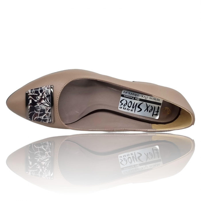 Pantofi Damă Eleganți Din Piele Naturală Cappuccino 3292 [8]