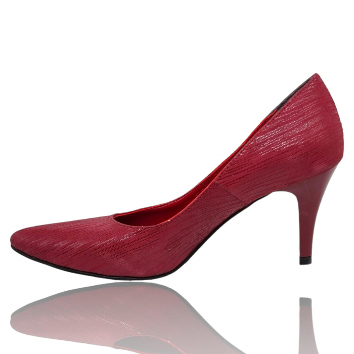 Pantofi Damă Eleganți Din Piele Naturală Roșie 3304 [4]