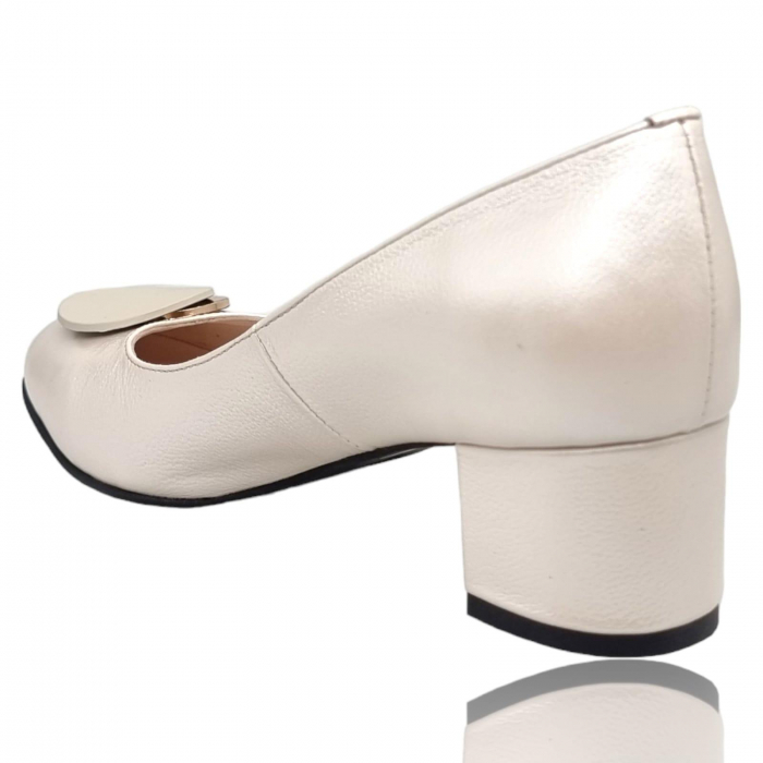Pantofi Damă Eleganți Din Piele Naturală Bej 3308 [5]