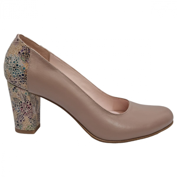 Pantofi Damă Eleganți Din Piele Naturală Nude 3158 [1]