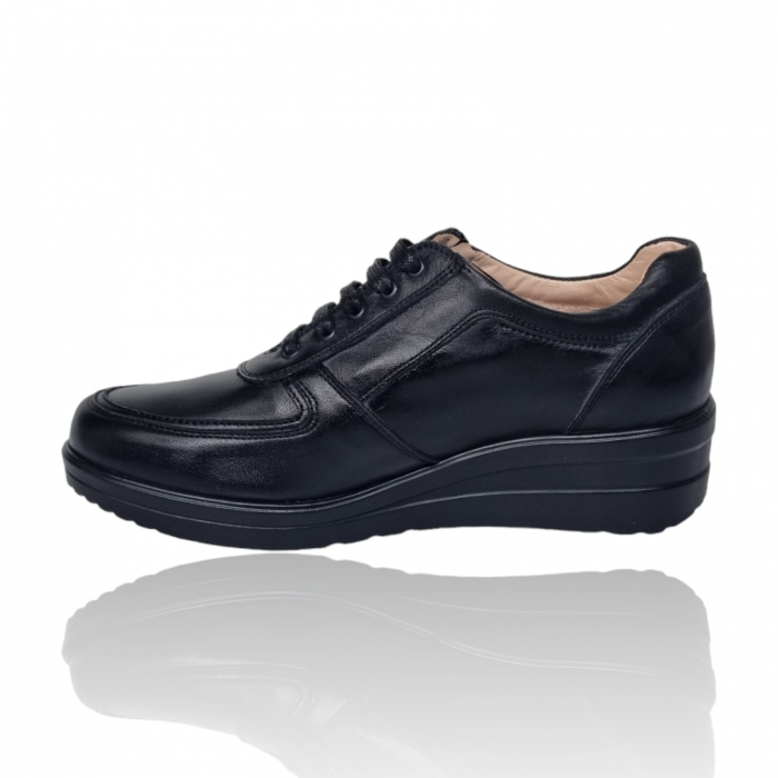 Pantofi Damă Casual Confort Din Piele Naturală Neagră 5009 [2]