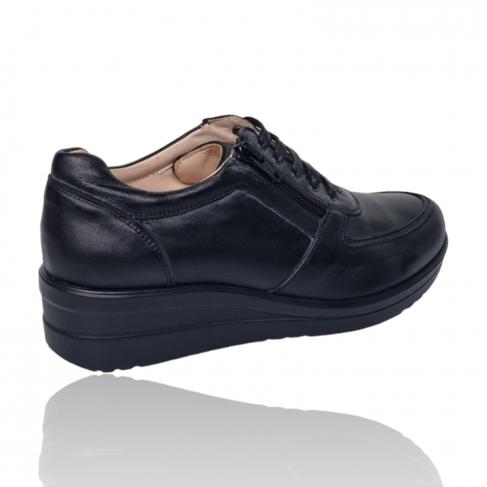 Pantofi Damă Casual Confort Din Piele Naturală Neagră 5009 [6]