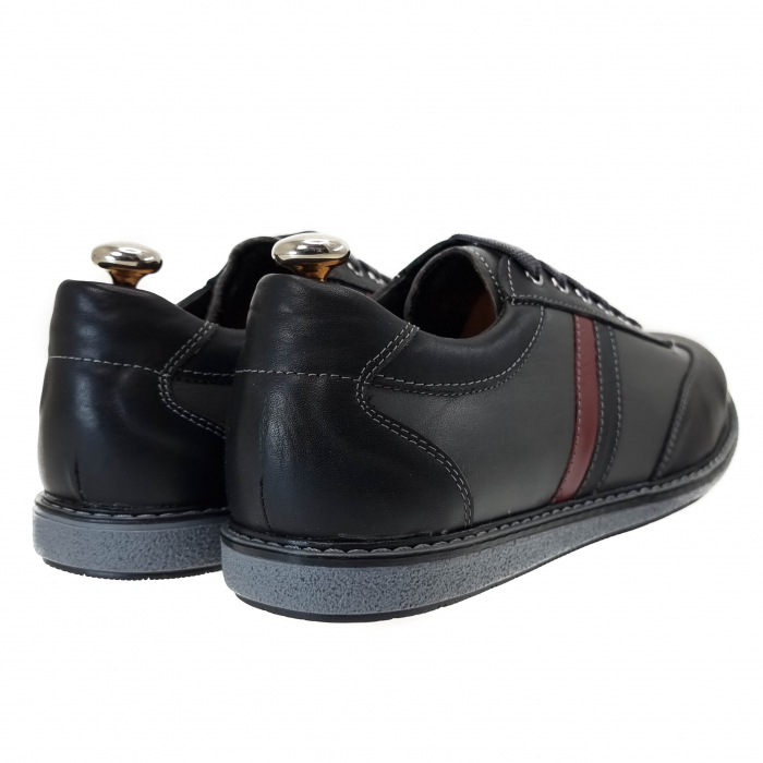 Pantofi Bărbați Sport Din Piele Naturală Neagră 3509 [5]