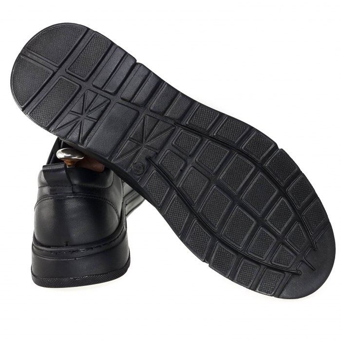 Pantofi Bărbați Sport Din Piele Naturală Neagră 370 [4]