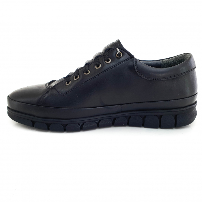 Pantofi Bărbați Casual Din Piele Naturală Neagră 274 [3]