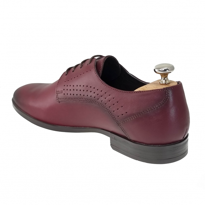 Pantofi Bărbați Eleganți Din Piele Naturală Bordo 887 [3]
