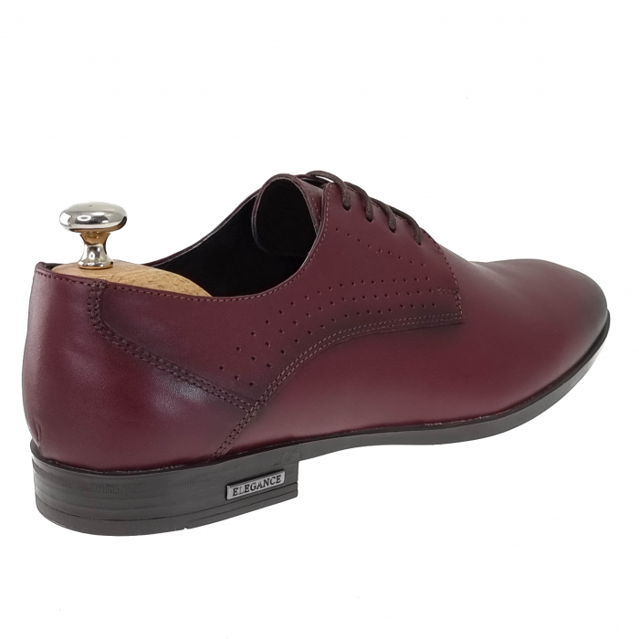 Pantofi Bărbați Eleganți Din Piele Naturală Bordo 887 [2]