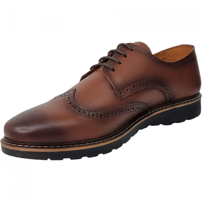 Pantofi Bărbați Eleganți Din Piele Naturală Maro 1632 [2]