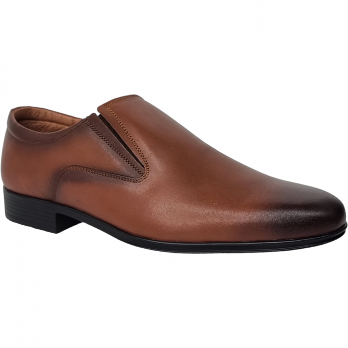 Pantofi Bărbați Eleganți Din Piele Naturală Maro 1632 [4]