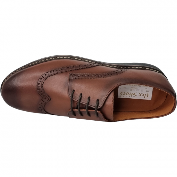 Pantofi Bărbați Eleganți Din Piele Naturală Maro 1632 [5]