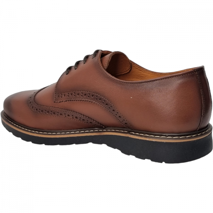 Pantofi Bărbați Eleganți Din Piele Naturală Maro 1632 [6]