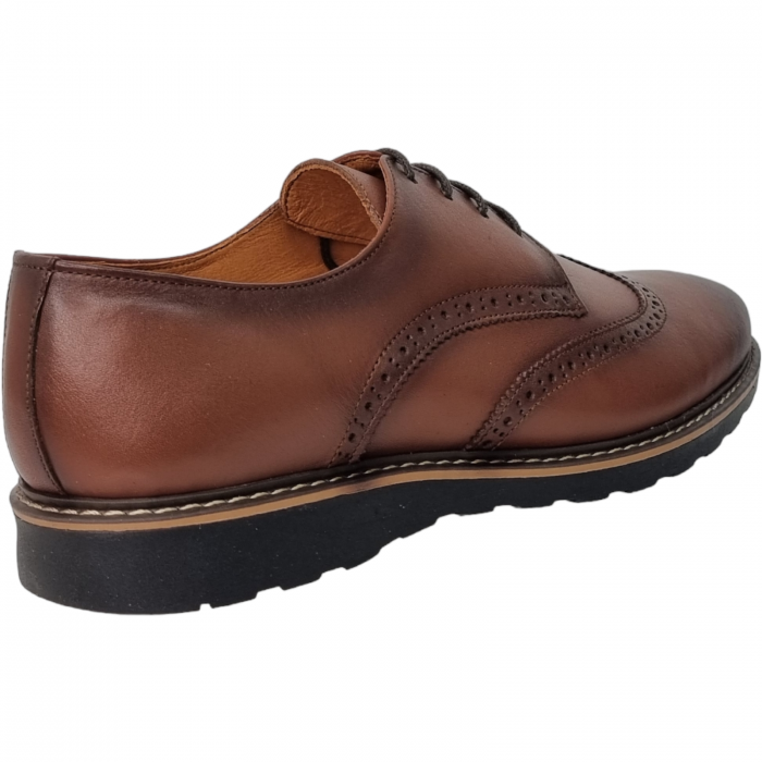 Pantofi Bărbați Eleganți Din Piele Naturală Maro 1632 [7]