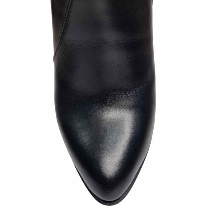Ghete Damă Elegante Din Piele Naturală Neagră 9521 [2]