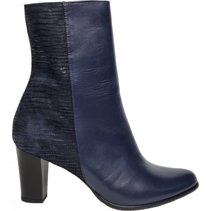 Ghete Damă Elegante Din Piele Naturală Blue 9559 [3]