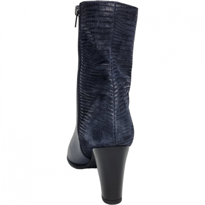Ghete Damă Elegante Din Piele Naturală Blue 9559 [4]