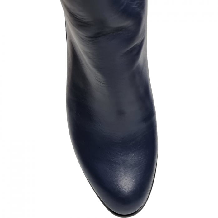 Ghete Damă Elegante Din Piele Naturală Blue 9559 [5]
