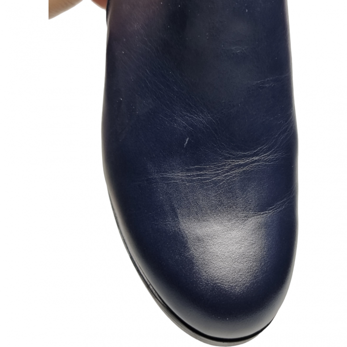 Ghete Damă Elegante Din Piele Naturală Blue 9527 [2]