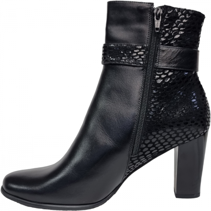 Ghete Damă Elegante Din Piele Naturală Neagră 9528 [5]