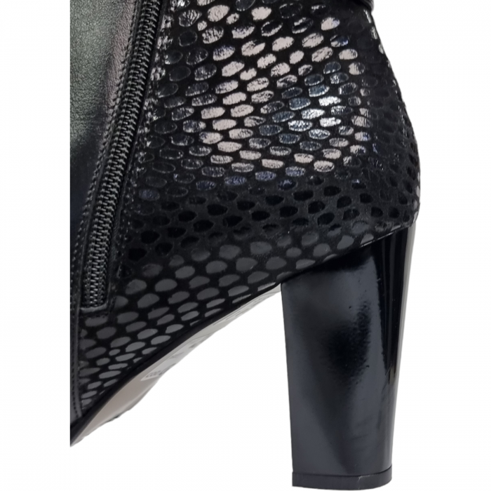 Ghete Damă Elegante Din Piele Naturală Neagră 9528 [4]