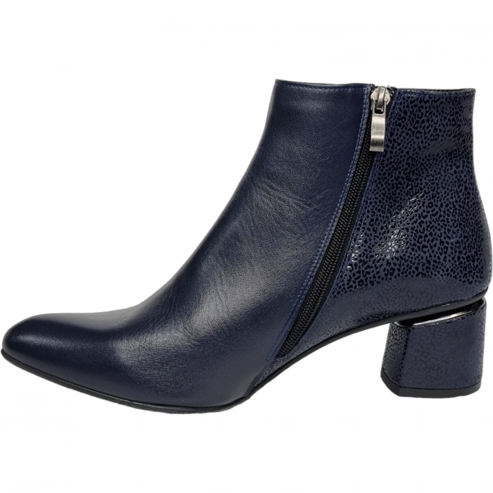 Ghete Damă Elegante Din Piele Naturală Blue 9529 [5]