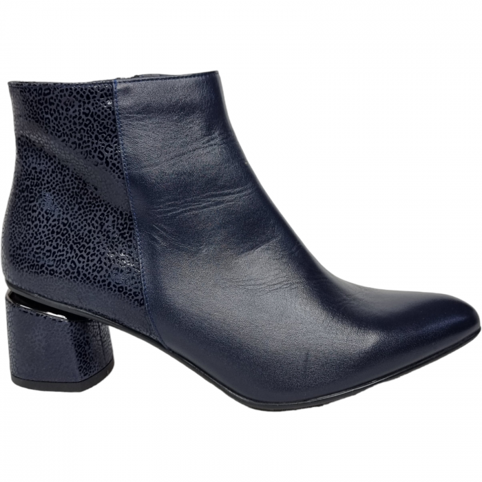 Ghete Damă Elegante Din Piele Naturală Blue 9529 [6]