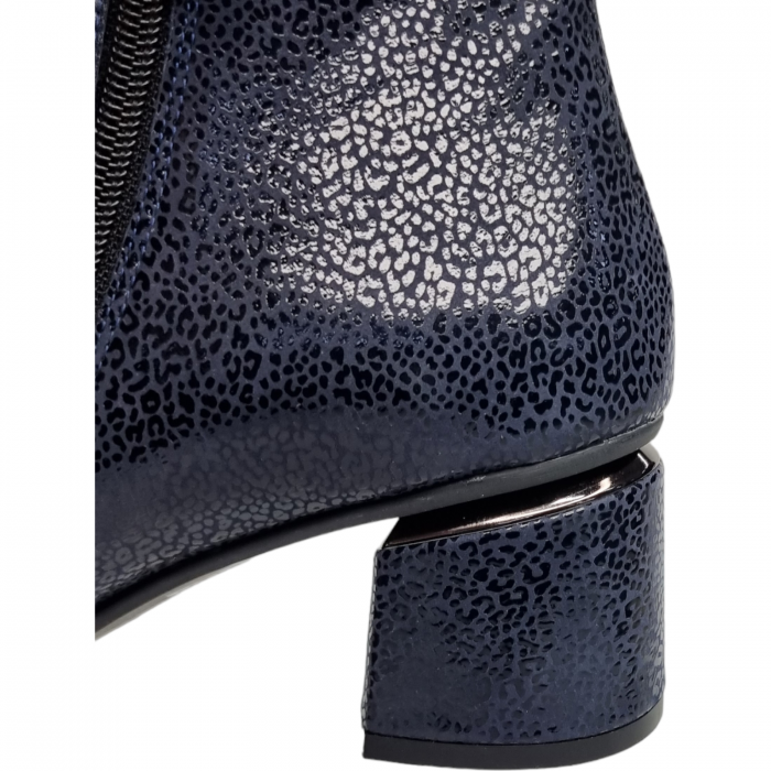 Ghete Damă Elegante Din Piele Naturală Blue 9529 [4]