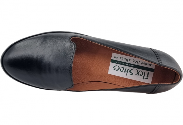 Pantofi Damă Casual Din Piele Naturală Neagra  5093 [6]