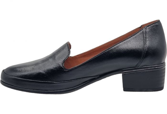 Pantofi Damă Casual Din Piele Naturală Neagra  5093 [2]