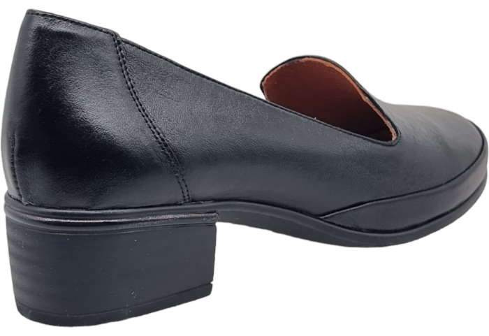 Pantofi Damă Casual Din Piele Naturală Neagra  5093 [4]