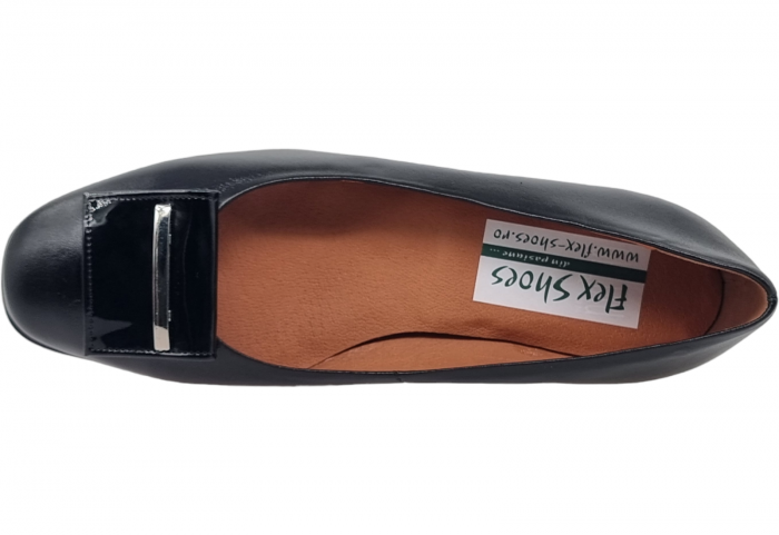 Pantofi Damă Eleganți Din Piele Naturală Neagră 3118 [2]