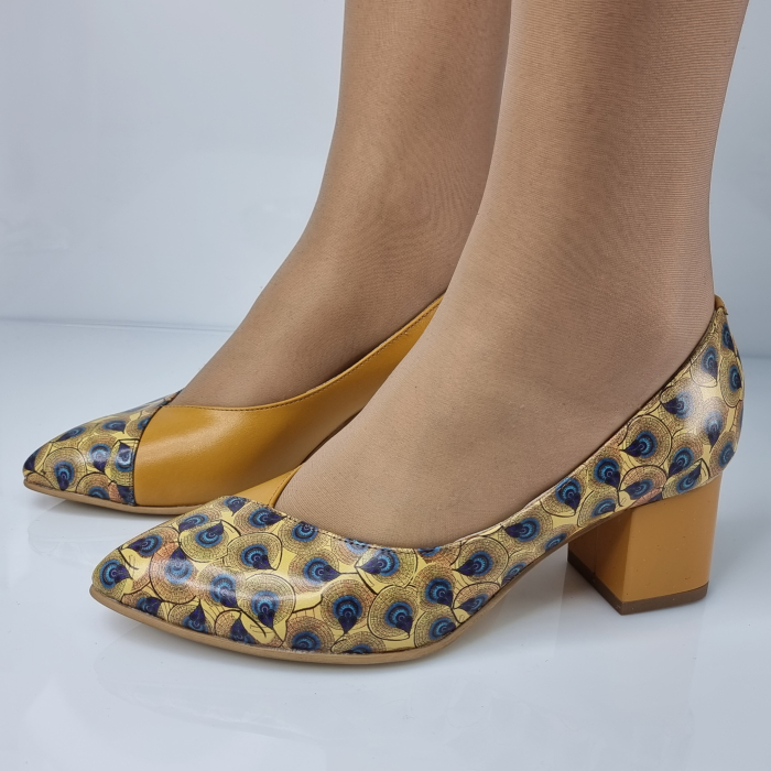 Pantofi Damă Eleganți Din Piele Naturală Mustar 3083 [3]