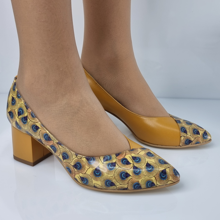 Pantofi Damă Eleganți Din Piele Naturală Mustar 3083 [4]
