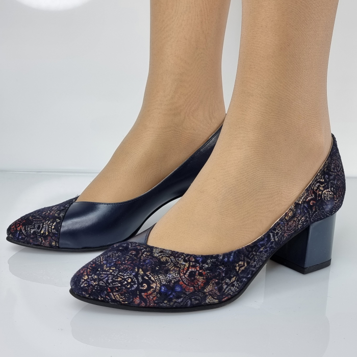 Pantofi Damă Eleganți Din Piele Naturală Blue 3093 [3]