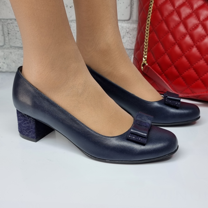 Pantofi Damă Eleganți Din Piele Naturală Blue 3107 [3]