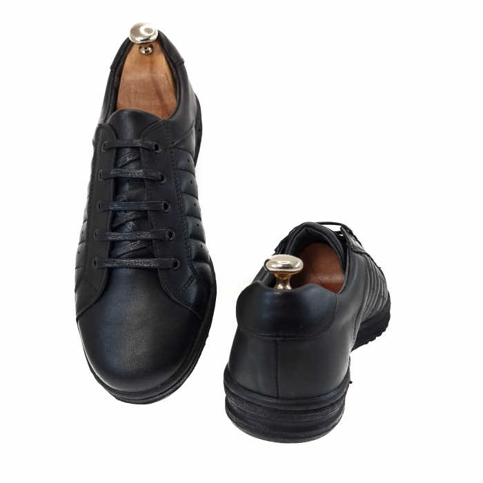 Pantofi Bărbați Sport Din Piele Naturală Neagră 528 [2]