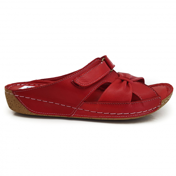 Sandale Damă Casual Confort Din Piele Naturală Roșie 6115 [2]