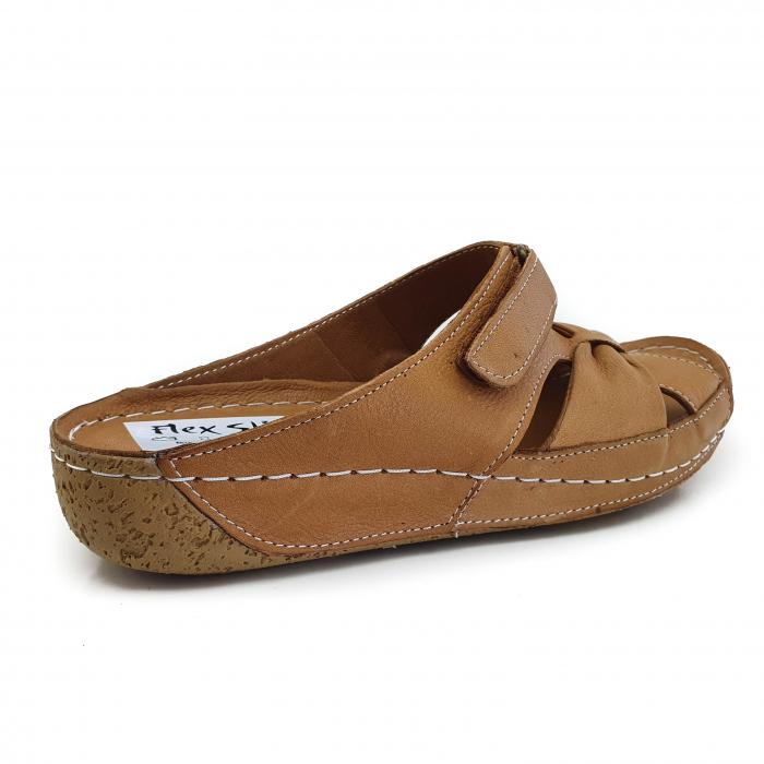 Sandale Damă Casual Confort Din Piele Naturală Maro 6117 [3]
