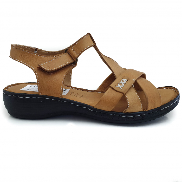 Sandale Damă Casual Confort Din Piele Naturală Maro 6127 [2]
