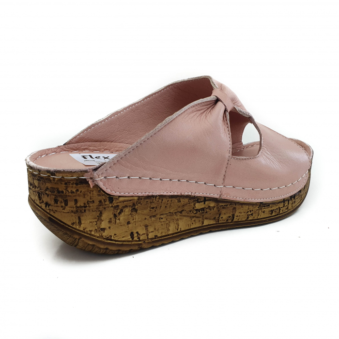 Sandale Damă Casual Confort Din Piele Naturală Nude 6139 [3]