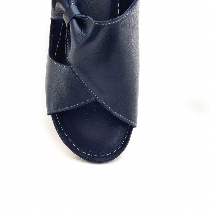Sandale Damă Casual Confort Din Piele Naturală Blue 6148 [4]