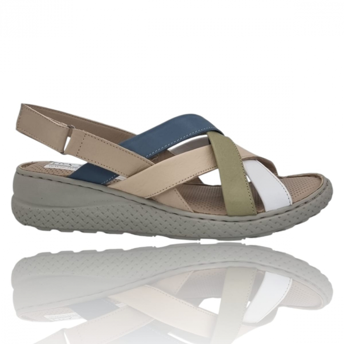 Sandale Damă Casual Confort Din Piele Naturală Crem Color 6350 [1]