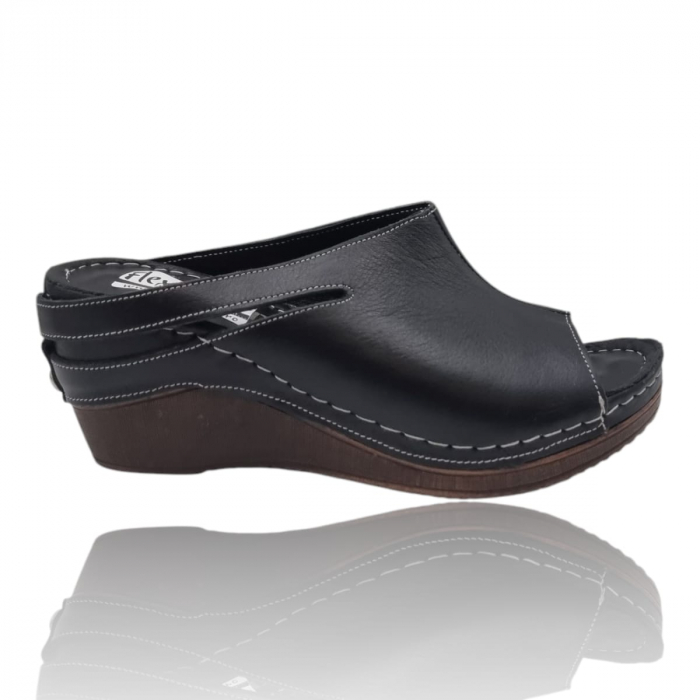 Sandale Damă Casual Confort Din Piele Naturală Neagră 6355 [1]