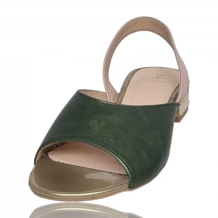 Sandale Damă Casual Confort Din Piele Naturală Nude Verde 13768 [5]