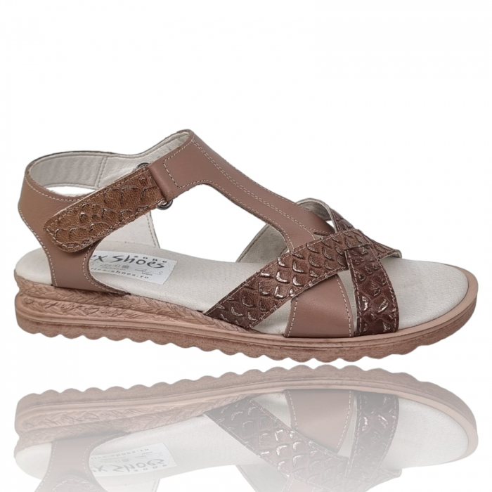 Sandale Damă Din Piele Naturală Maro 6152 [2]