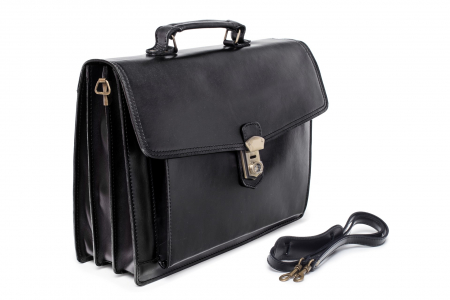 Servietă Bărbați Din Piele Naturală Neagră 55005 [1]