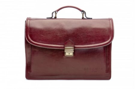 Barbati - Servietă Bărbați Din Piele Naturală Bordo 444