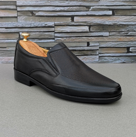 Barbati - Pantofi Bărbați Casual Confort Din Piele Naturală Neagră 339