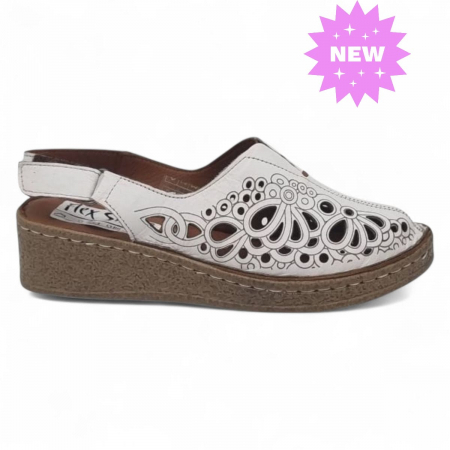 Pantofi Perforati Pentru Femei - Pantofi Damă Casual Din Piele Naturală 4017