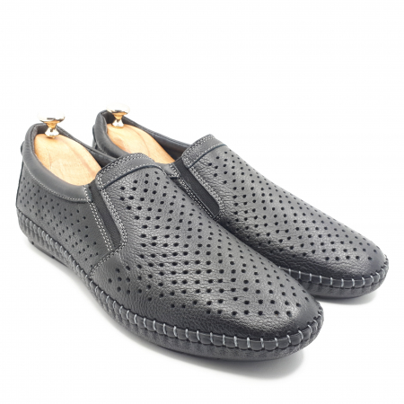 Pantofi Bărbați Casual Din Piele Naturală Neagră 2522 [1]