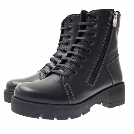 Ghete Damă Casual Din Piele Naturală Neagră 8593 [2]